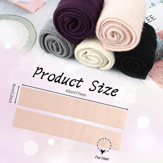 Image of YUANQIAN Women Winter Extra Soft Long Legwarmer Warmer Knitted Stirrup Leg Warmers for Yoga Ballet Dance