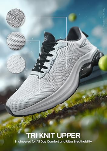 Image of ASIAN Men POWERPLAY-08 Running and Casual wear Running Shoes with Laces, Lightweight and Comfortable Shoes with Upper Fabric and Phylon Sole for Men & Boys