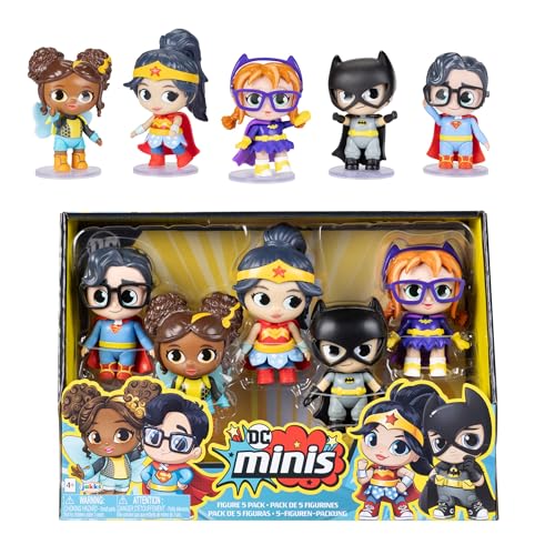 DC Super Hero Girls 3' Mini Dolls Hero Multipack, Includes Wonder Woman, Superman, Bumblebee, Batgirl, and Batman!