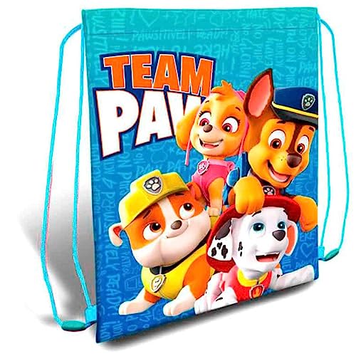 Paw Patrol Turnbeutel mit Kordelzug, 40 x 30 cm, Mehrfarbig