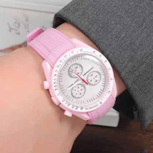 Image of Silicone Rubber Bands for Omega X Swatch Moonswatch Watch Strap 20mm Curved End Weave Style Premium Silicone Rubber Replacement Strap Women Men,for Omega Swatch Moonswatch Speedmaster
