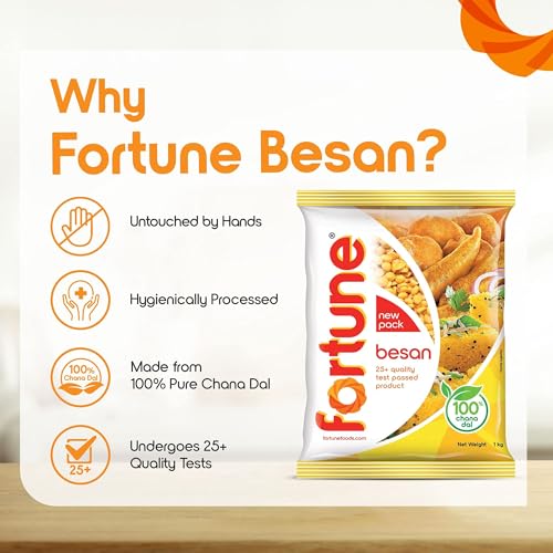 Fortune 100% Chana Dal Besan,1 kg Fortune 100% Chana Dal Besan,1 kg