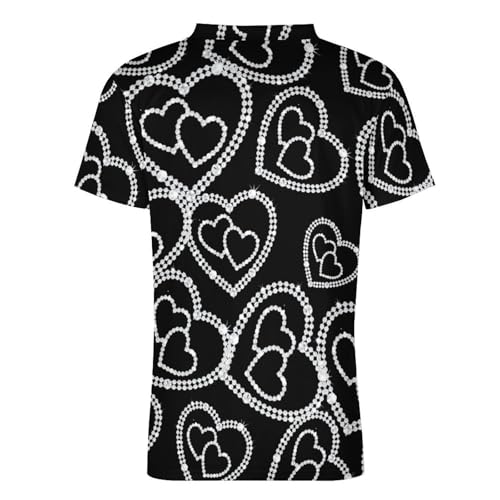 Camiseta de fútbol Diamond Heart para hombre con diseño de corazón urbano 6