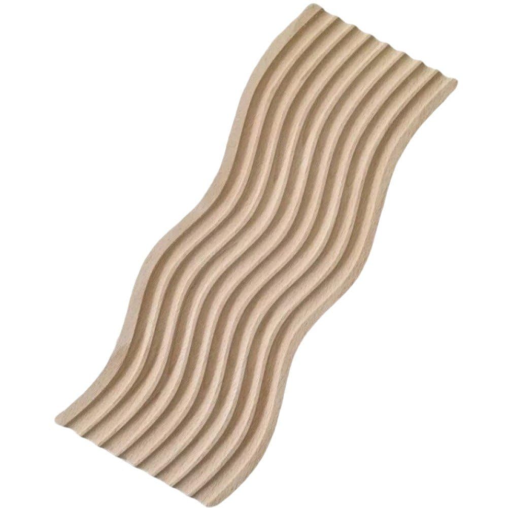 Plateaux en forme de vagues pour desserts et fruits en bois naturel