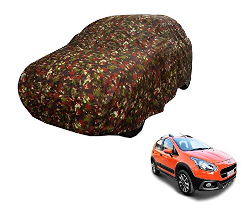 Image of Auto Hub Car Cover Compatible with Fiat Avventura with Weather Proof, Triple Stitched, Avventura Car Cover Jungle Look