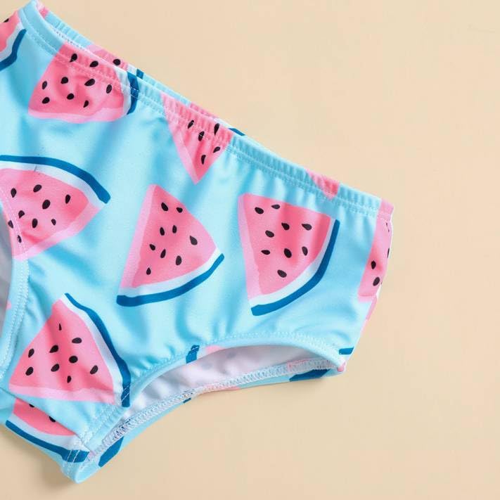 Image of Baby Bucket Girls Stylish Two-Piece Swimsuit| Baby Girl Bikini Swimsuit with Headband