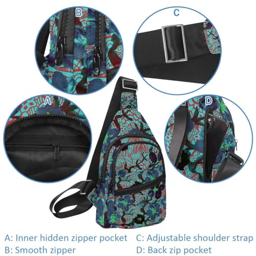 Bolsa de pecho para mujer con flores, ideal para tus viajes y rutas de senderismo 4