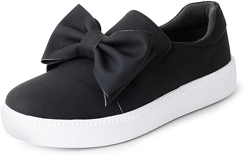 J. Adams - Tenis de plataforma sin cordones con diseño de moño, cómodos y de punta cerrada - Wally