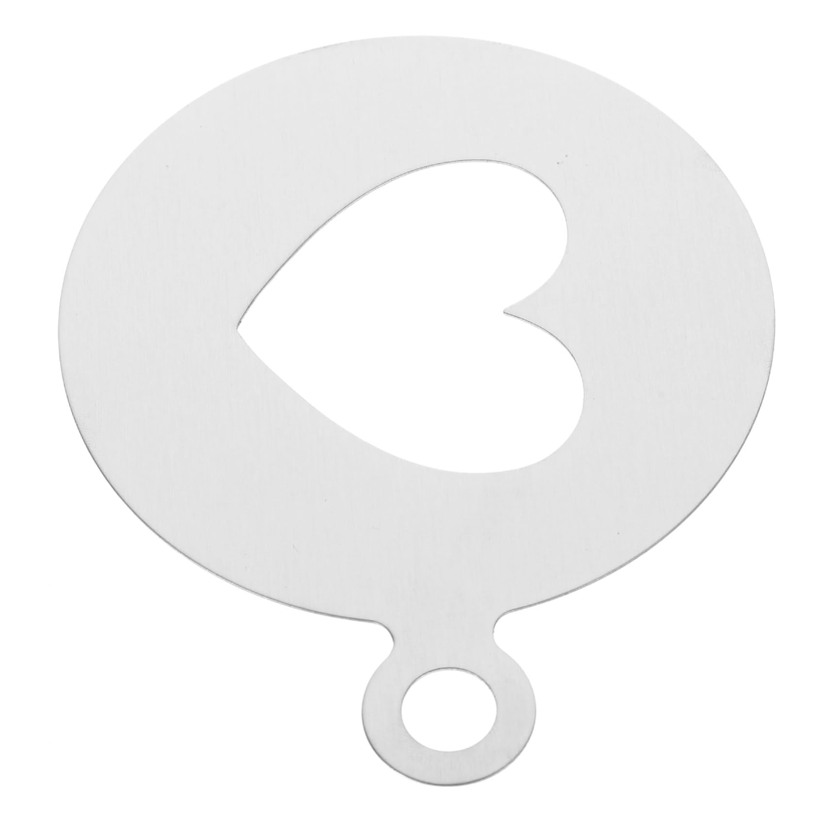 CATIEBYE Heart Shape Coffee Stencils Food Grade Stainless Templates for Cake Coffee Decorating Easy to Clean for Mousse Cupcakes and Crafts