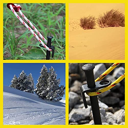 Clarmonde Zeltheringe & Zelthammer, robuste Campingheringe, geschmiedete Stahl-Zeltheringe, unzerbrechlich und unflexibel, erhältlich in Rocky Place Dessert Schneefeld und Grasland Cover