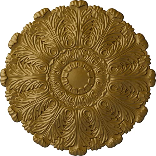 Image of 31 inchOD x 1 1 /2 inchP Durham Ceiling Medallion (Fits Canopies up to 4 1 /4 inch), Hand-Painted Gold