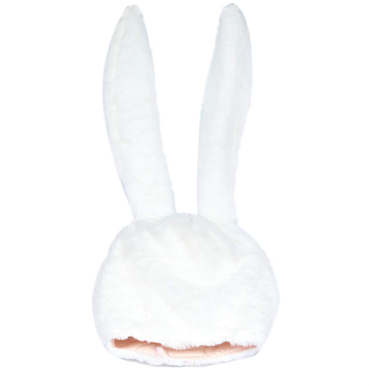 Bestjybt Plush Funny Bunny Rabbit Ears Hood Women Party Hats (White)