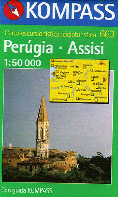 Kompass Karten, Perugia, Deruta: Wanderkarte mit Radrouten. 1:50000 (KOMPASS Wanderkarte, Band 663)