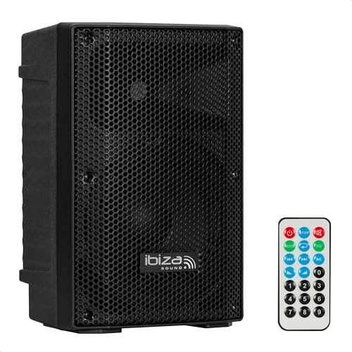 Ibiza - XTK8A-MKII - Aktiv 8"/20cm SONO-högtalare - 25mm kompressionsdiskant - Bassreflexsystem - USB, SD, Bluetooth - TWS - Handtag och hjul - NY VERSION - Svart - Party, event, klubb, konferens, karaoke