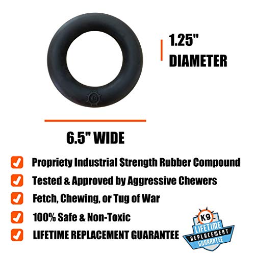 Ultra-Durable Chew Toy - Lifetime Replacement Guarantee - Tested & Approved by Large Breeds & Aggressive Chewers - Strong, Durable, Tough, Interactive Natural Rubber Dog Toy for Super Chewers - Thumbnail 5