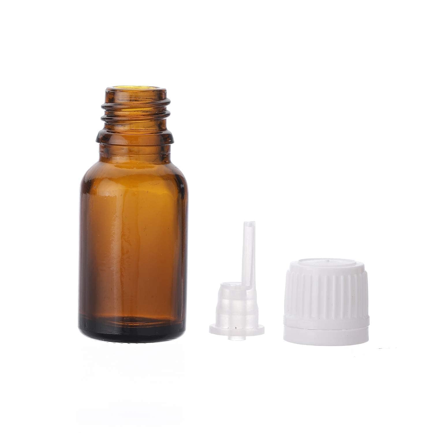 Empty Amber Glass Bottles 30 ml with Leak Proof Euro Dropper White Cap. Ideal to Store Essential Oils, Fragrances, Medicines, DIY Perfumes, Homeopathy & Refillable (5)-image-48
