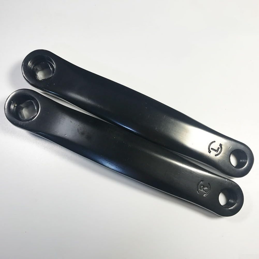 Stalowy zestaw korb rowerowych 170 mm do roweru treningowego, do treningu wewnętrznego, zamiennik gwintu M14, 13 x 13 mm, kwadratowy otwór, czarna para
