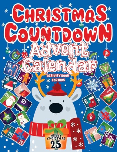 Image of Advent Calendar 2025: Christmas Countdown, Activity Book For Kids Featuring Sudoku, Coloring Pages, Connect The Dots, And More Christmas Gift