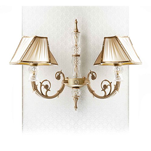 Il Paralume Marina Francesca Crystal Wall Light Polished Gold Handmade in Italy Wall Lamp Classic