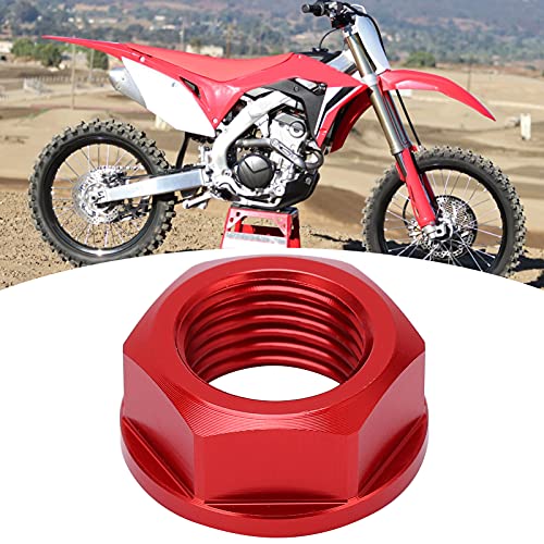 Image of Motorcycle Front Wheel Axle Nut Screw Nut M16x1.5 Wheel Axle Nuts Wheel Hub Nut Replacement for CRF250R /CRF450R /CRF250RX (red)