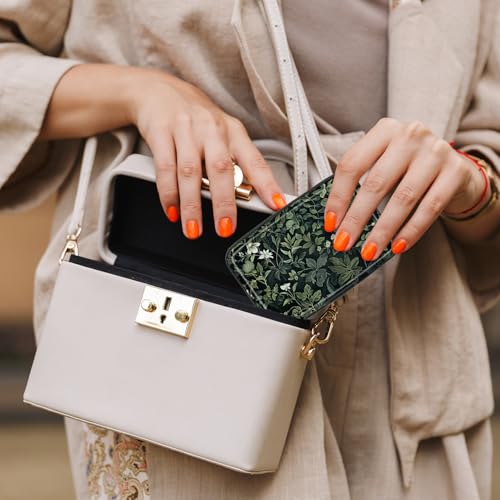 Image of Credit Card Holder, Mini Aluminum Card Wallet RFID Blocking Slim Metal Hard Card Case for Women Men, Vintage Plants
