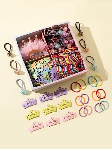 131 Pcs Princess Crown Hairband Clips Set for Toddlers