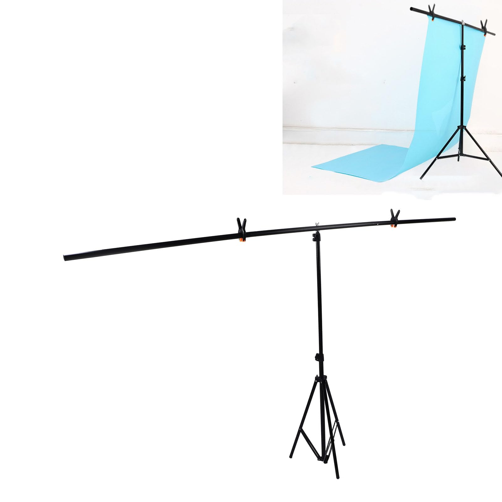 Kit Supporto per Fondale Stabile in Alluminio da 6,6x6,6 Piedi per Ritratti in Studio Fotografico Paesaggio con Maggiore Durata per Sfondi Fotografici