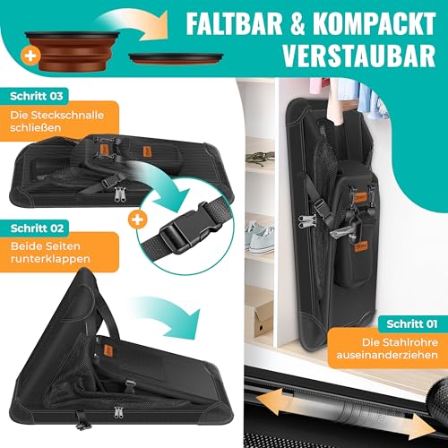 LOVPET® Transportbox Hund Katze Transporttasche XXL 92x64x64cm | Hunde-Tragetasche Faltbare Katzentasche | Haustier-Transportbox inkl. Hundenapf & Schultergurt | für Katzen & Hunde Schwarz