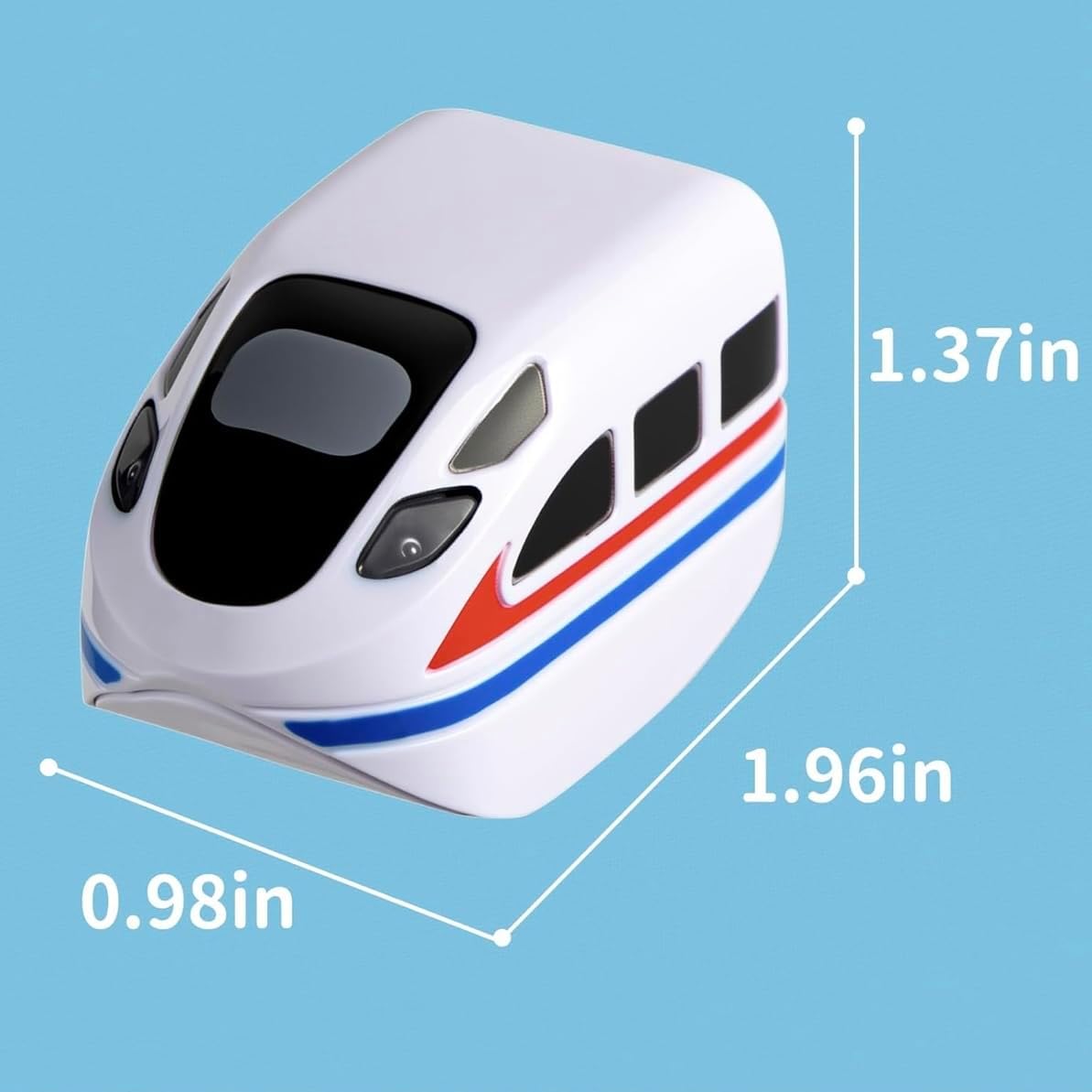 3D Replacement Electric Train Cars*2,Only Add-On for KlickRail Electric Train Set Tracks, Cannot Operate Alone,Do Not Fit with Magnetic Track, USB Rechargeable(2pack)