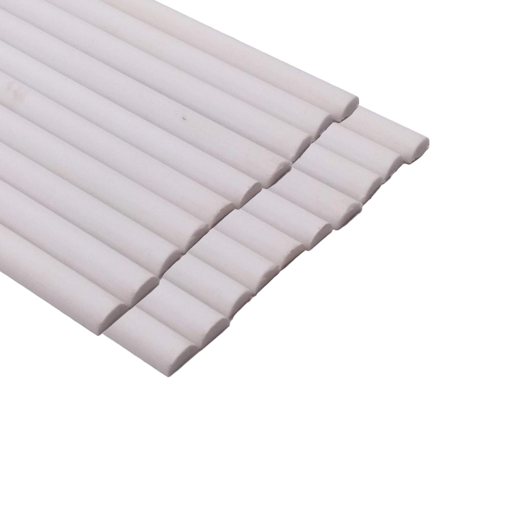 ABS Plastic Rods - 20 White Half Rounds -2