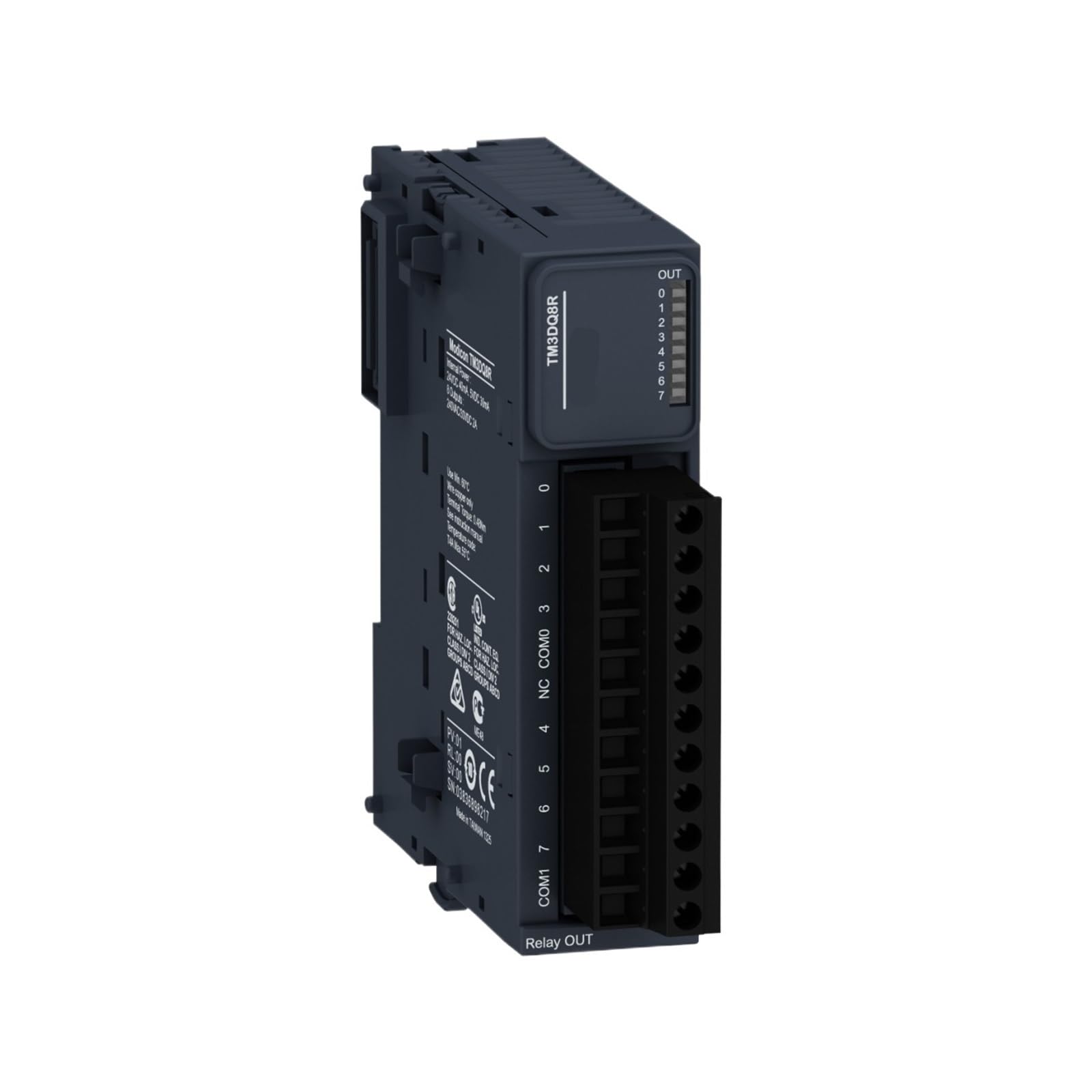 CJKXPZMH TM3DQ8R output module, TM3, 8 relay outputs, screw, 24V DC