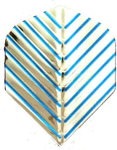 25 Sets #3318 AmeriThon Silver/Blue Feathery Embossed Dart Flights