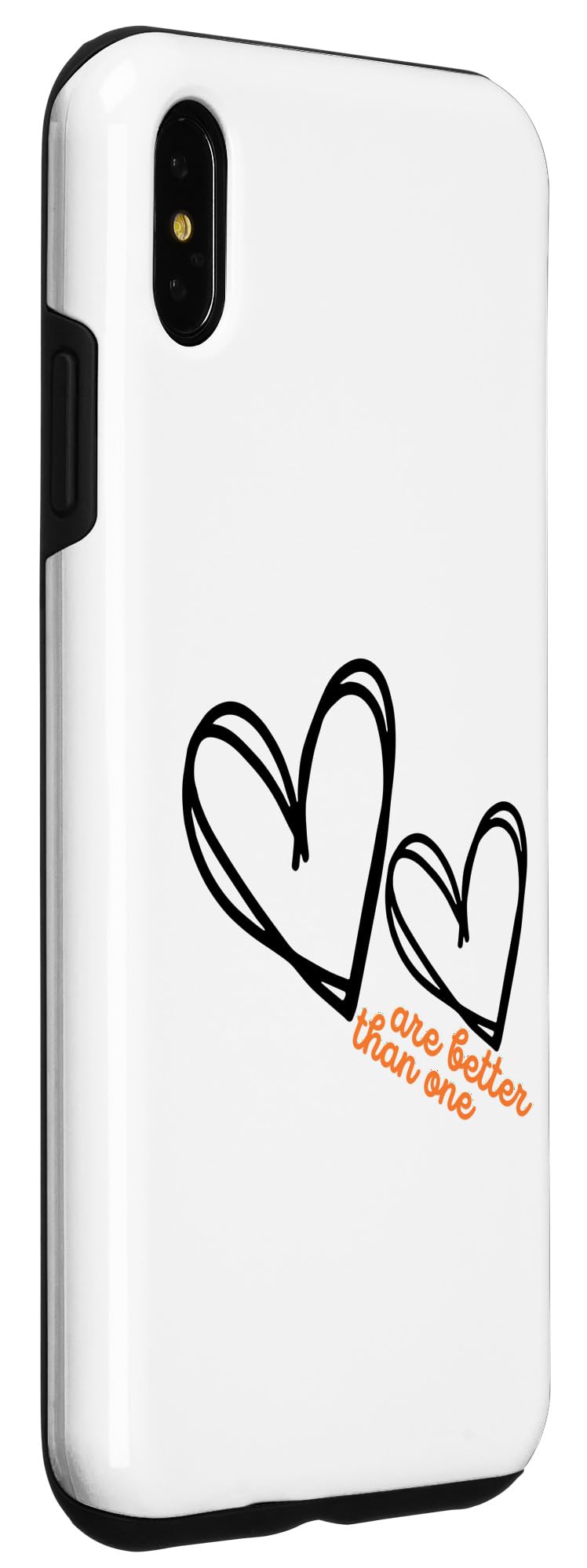 iPhone XS Max Boss Two Hearts Black Case - Image 3
