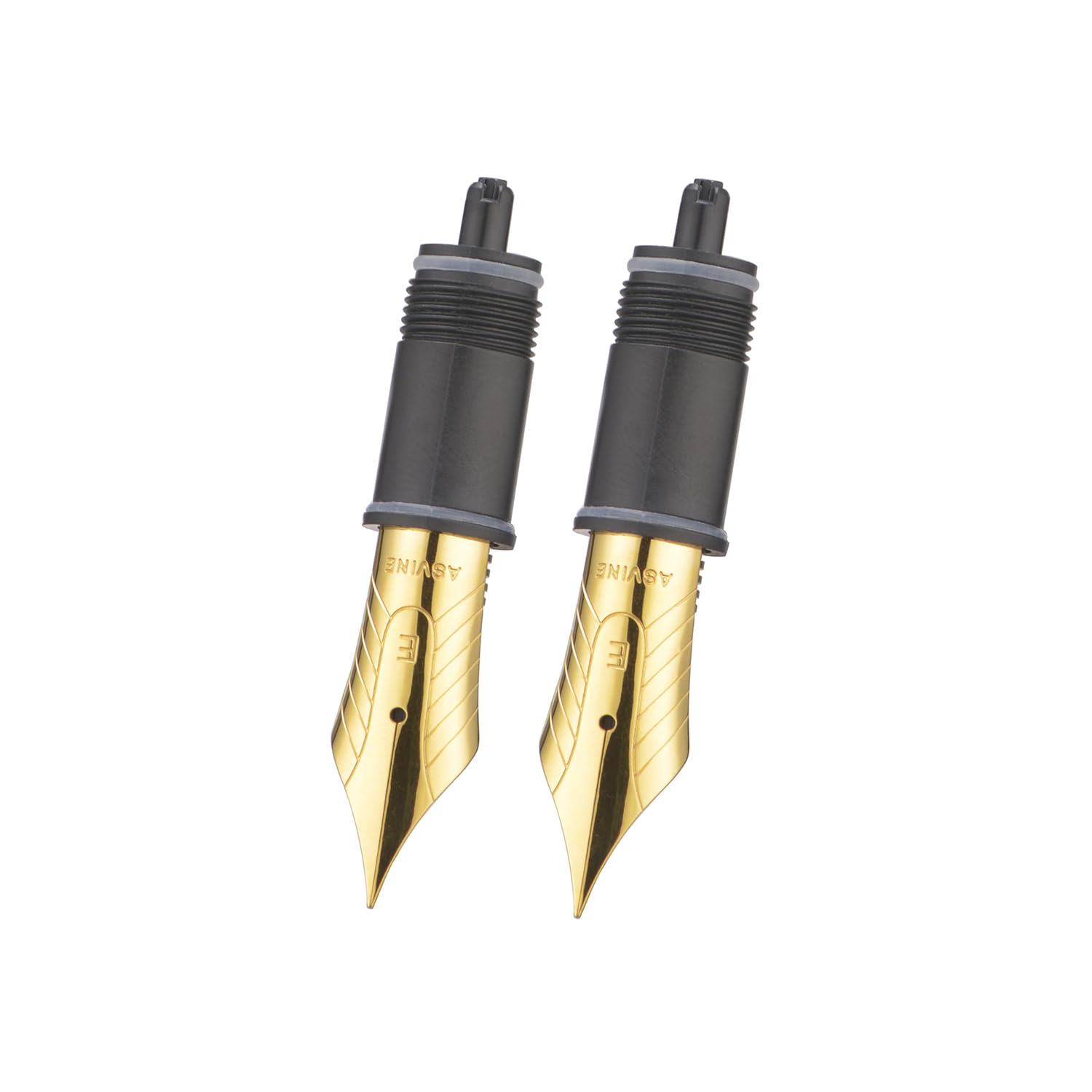 Asvine - Set of 2 8 Extra Fine Replacement Nibs, Compatible with All 8 Nibs Fountain Pens (C2000 & C80), Gold - Image 3