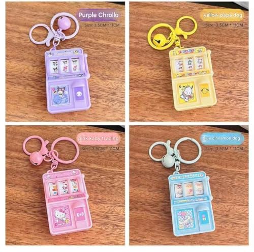 Image of Mini Claw Machine Keychain Slot Toy, Slot Machine Key Chains, for Creative Festival Birthday Cake Decor Theme Party Decorations Mini Arcade Game-1PCS, Multicolor