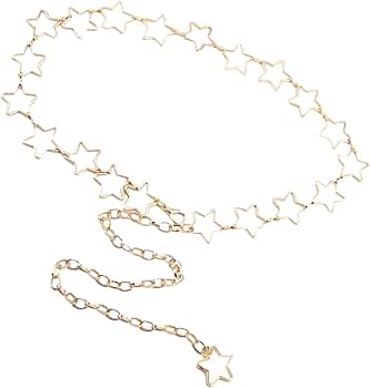 Amazon | [バズ セレクション] チェーン ベルト チャーム 星 ゴールド