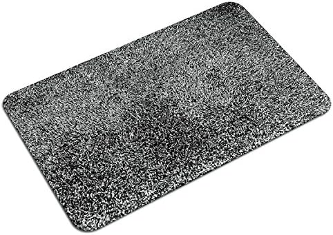 Door Mat Doormat Indoor Front Non Slip Inside Rubber Bottom Gray Cotton Super Absorbent Mat,18 x 30 Inches Machine Washable Mat Door
