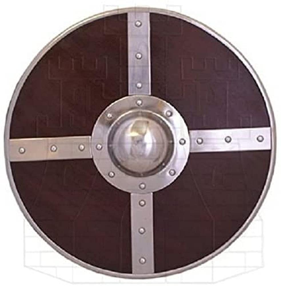NauticalMart Round Medieval Wooden Round Shield