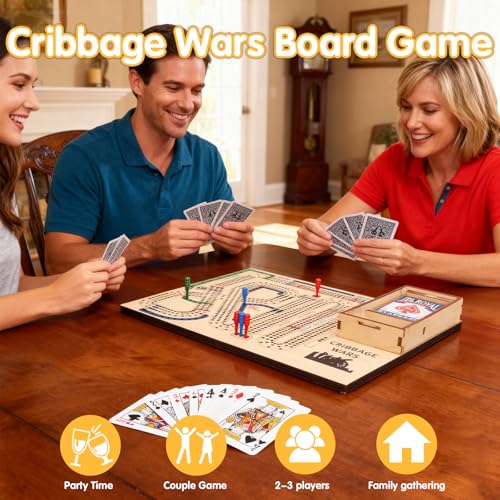 Cribbage Wars juego de mesa de madera estándar miniatura 3