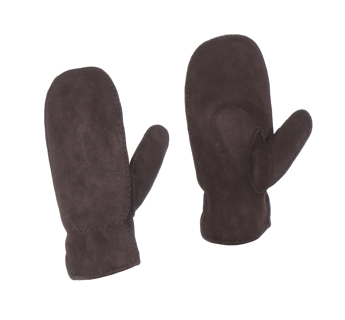 Harrys-Collection Herren Handschuhe Fäustlinge aus Lammfell mit Gummizug
