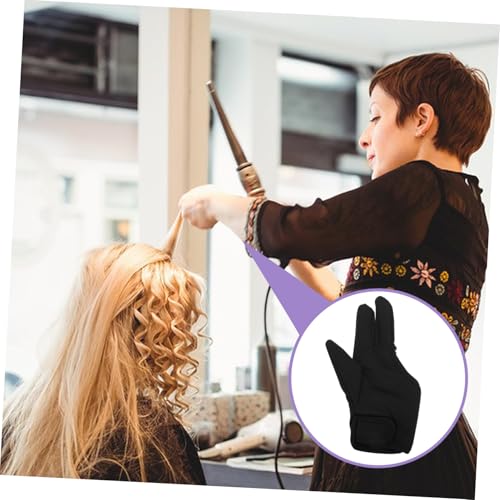 Guantes para Estilizado de Cabello con Diseño de Correa de Tres Dedos para Uso Seguro con Rizadores y Planchas, para Salones y Uso Doméstico, Alta Temperatura miniatura 4