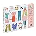 DJECO Paper Doll Fashion Dressing Room - Dress Up Dolls, Endless Outfits for Home, School or Gifts - Fun & Creative for Family & Friends - Playful, Educational Art Toys for Girls, Kids