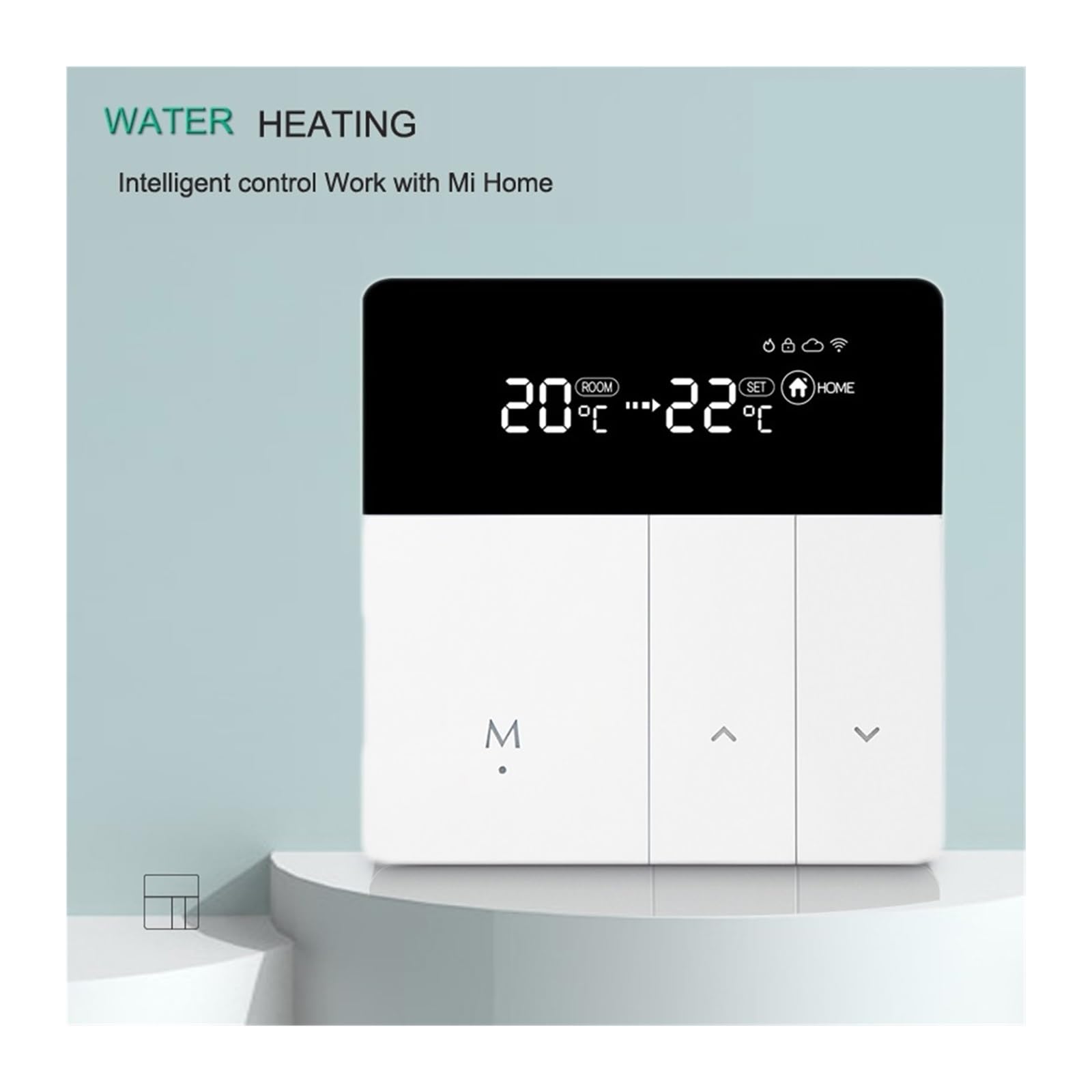 Termostat cyfrowy, Inteligentny termostat , regulator temperatury do wody w domu Elektryczny podłogowy kocioł gazowy Ogrzewanie Praca z APP(White WH)