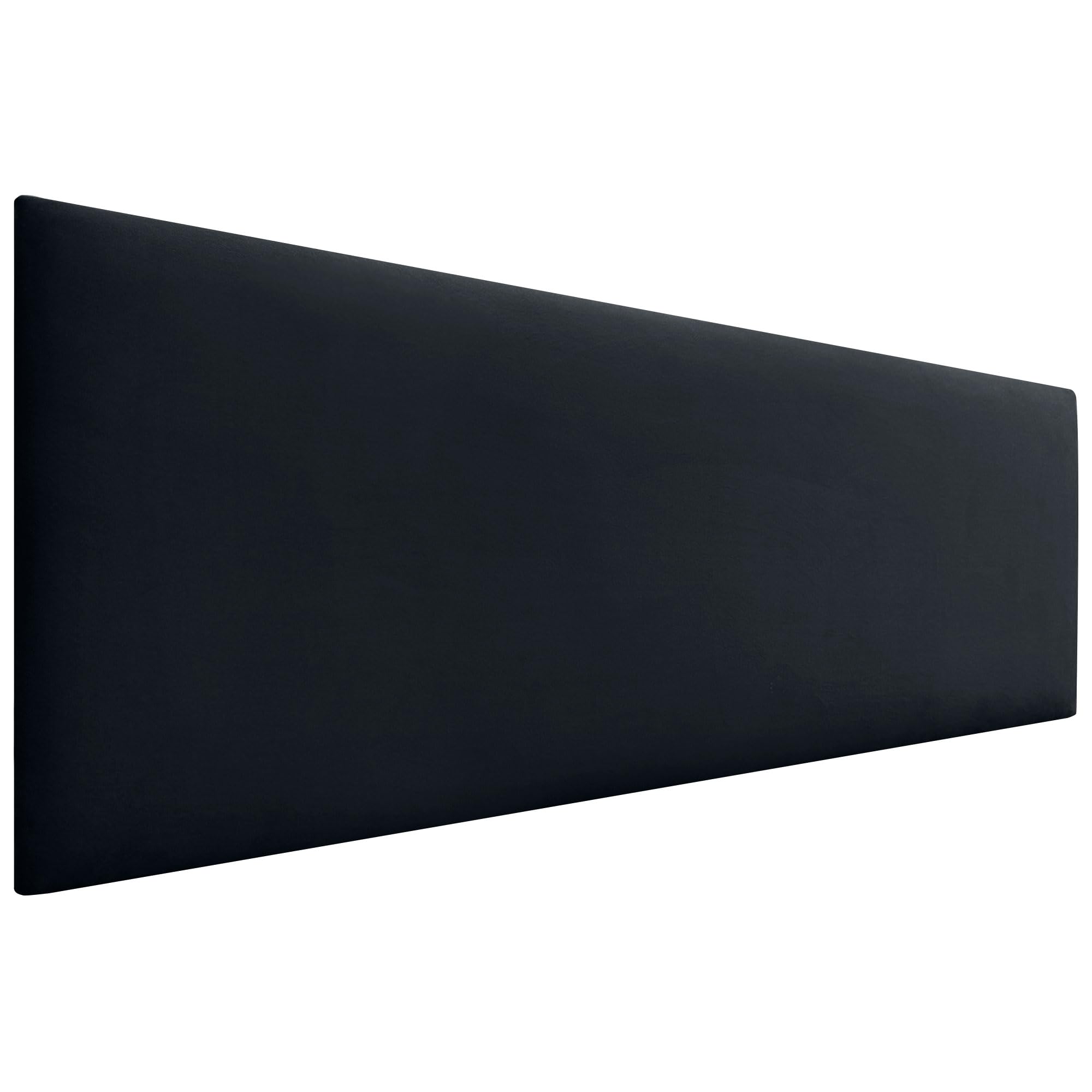 DHOME Cabecero de Terciopelo Liso Alta Gama Moderno Cabezal Tapizado Cama Lujo Dormitorio Acolchado (Negro, 145cm)