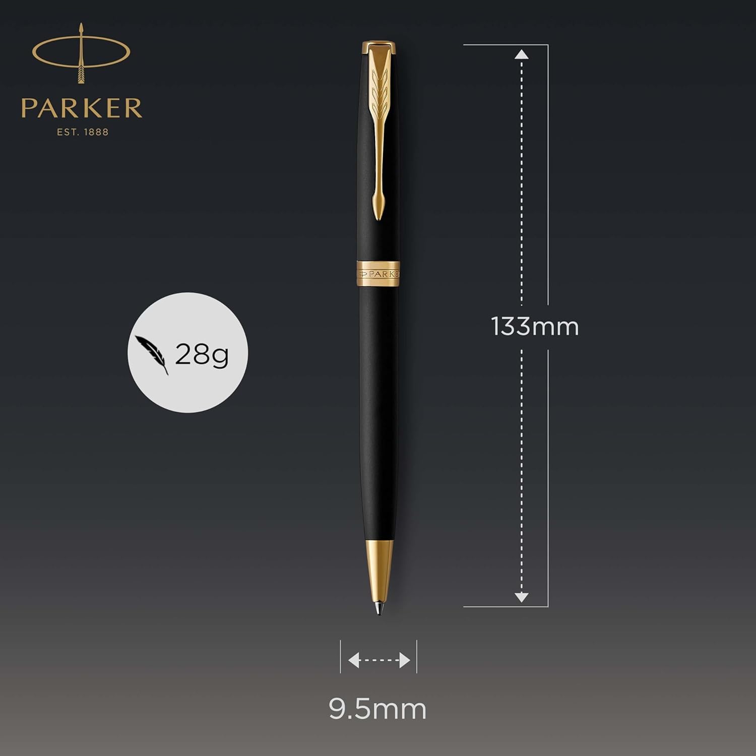 regalo grabado Bolígrafo Parker Sonnet GT Personalizado Tinta Negra Láser