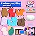 KRAFUN Easy Sewing Kit for Beginner Kids Arts & Crafts, 8 DIY Projects of Stuffed Dolls of Woodland Animals, Bear, Bunny, Fox, Owl, Instructions & Felt, Gift for Girls, Boys, Learn to Sew