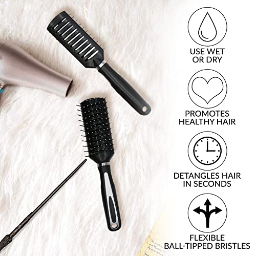 Professional Vented Paddle Hairbrush, Detangle Hair Brush for Women, Men and Kids for Long Thick Curly Dry and Wet Hair Care Brush 23cm - Image 7