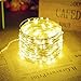 Lalapao 2 Pack Solar Powered LED Christmas String Lights 200 LED Xmas Copper Wire Starry Fairy Lights Waterproof Decorative Lighting with 8 Modes for Outdoor Indoor Tree Bedroom Garden (Warm White)