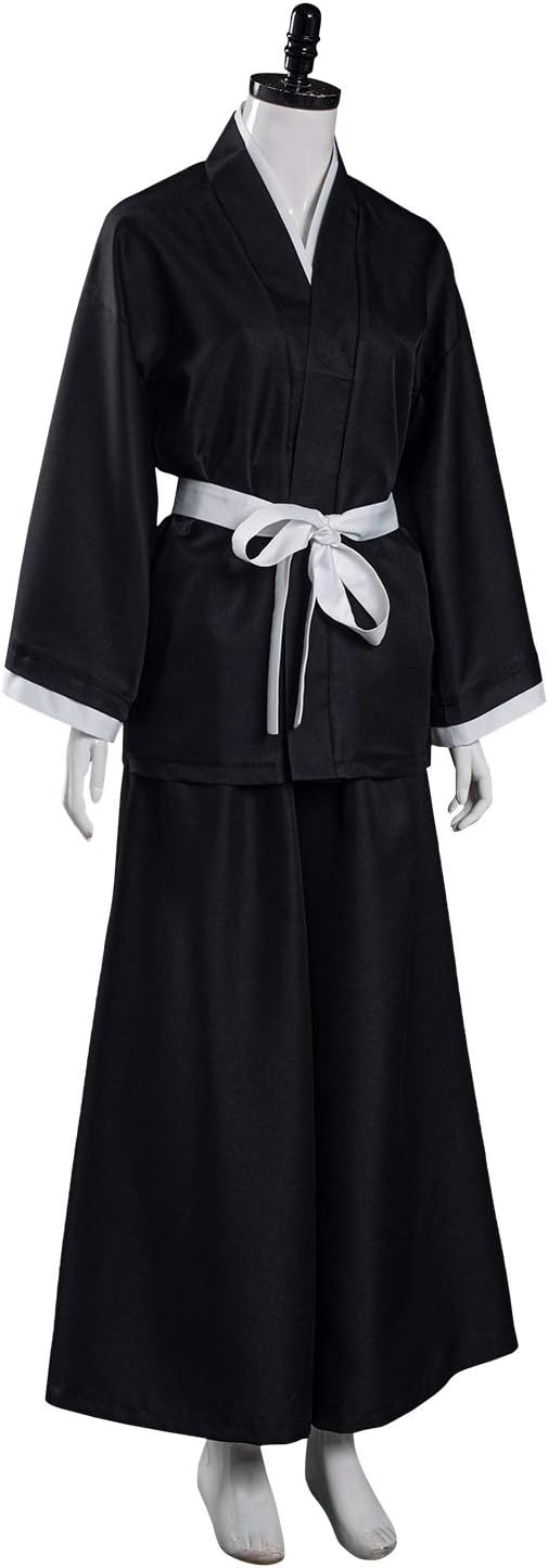 Womens Japanese Anime Traditional Kimono Cosplay Haori Hakama Set Edo Period Samurai Costume - Image 4