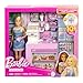 Barbie You Can Be Barista Doll with Cafe, Play Set with Smoothie Machine and Coffee, Counter, Shelf and Bar Accessories, Toy Professions +3 Years (HXN94)